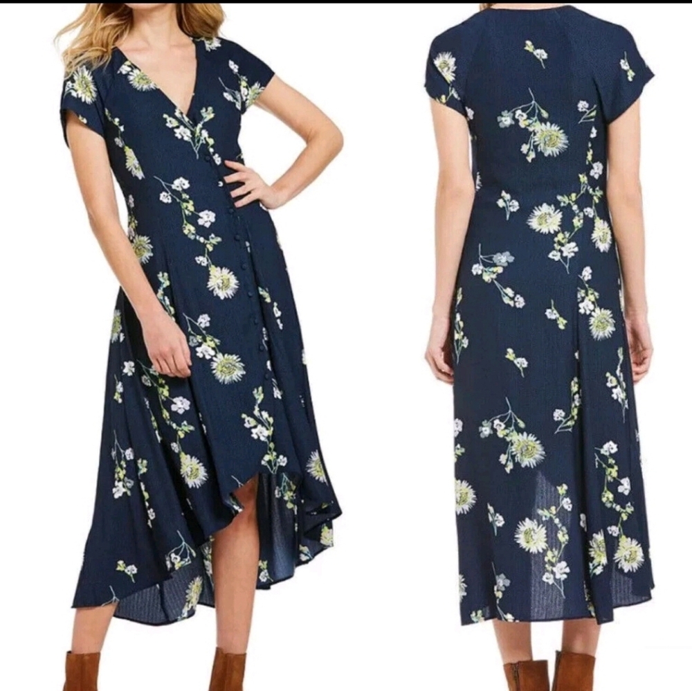Free People Lost In You blue floral midi dress Size Small New With Tags